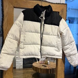 Charlotte Russe Two-Tone Puffer Jacket